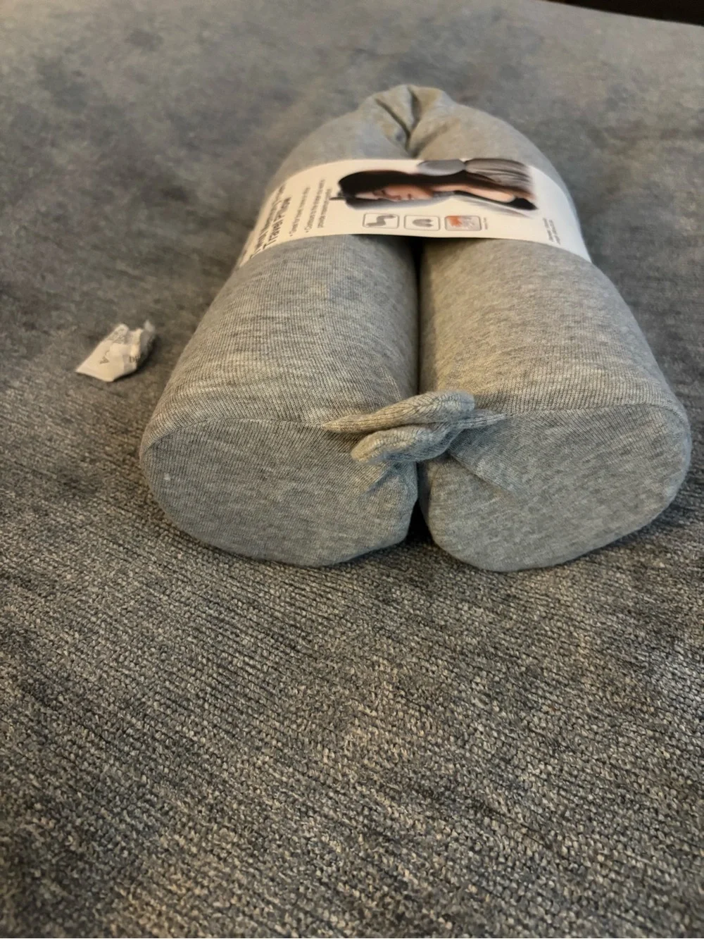 Twist Memory Foam Travel Pillow - Gray